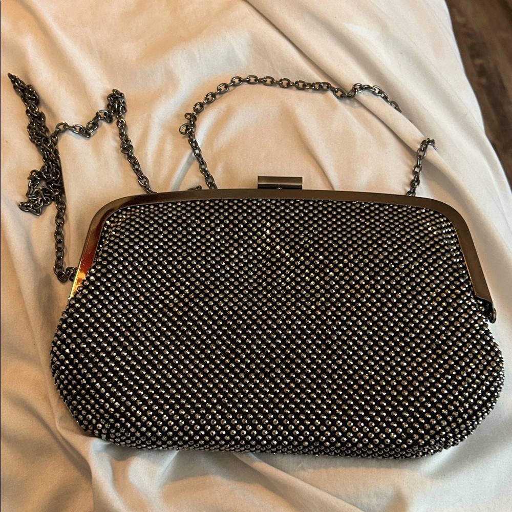 NWT INC Elegant‎ Black Beaded Clutch